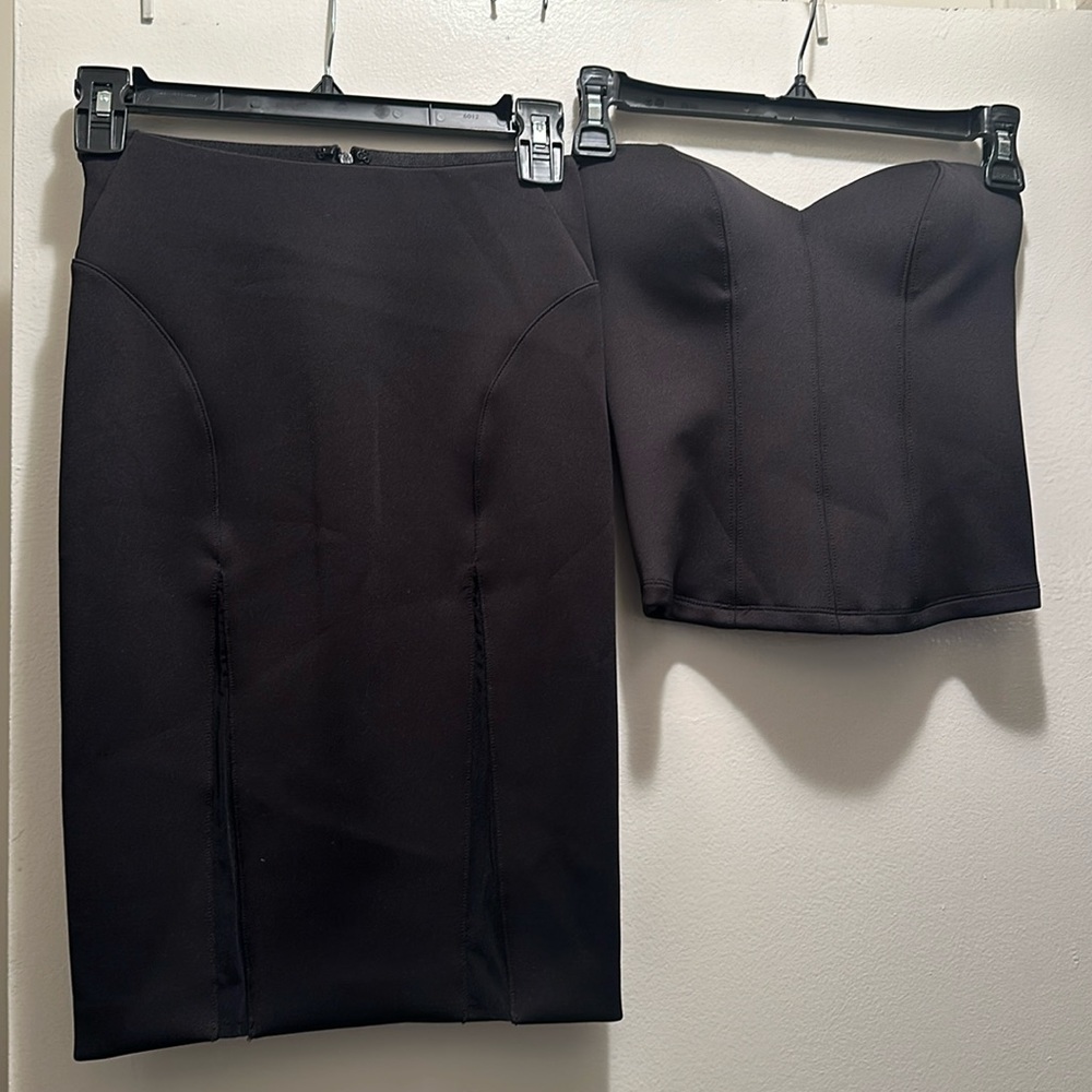 Guess Two Piece Set with Bustier Top and Pencil Skirt with mesh detail